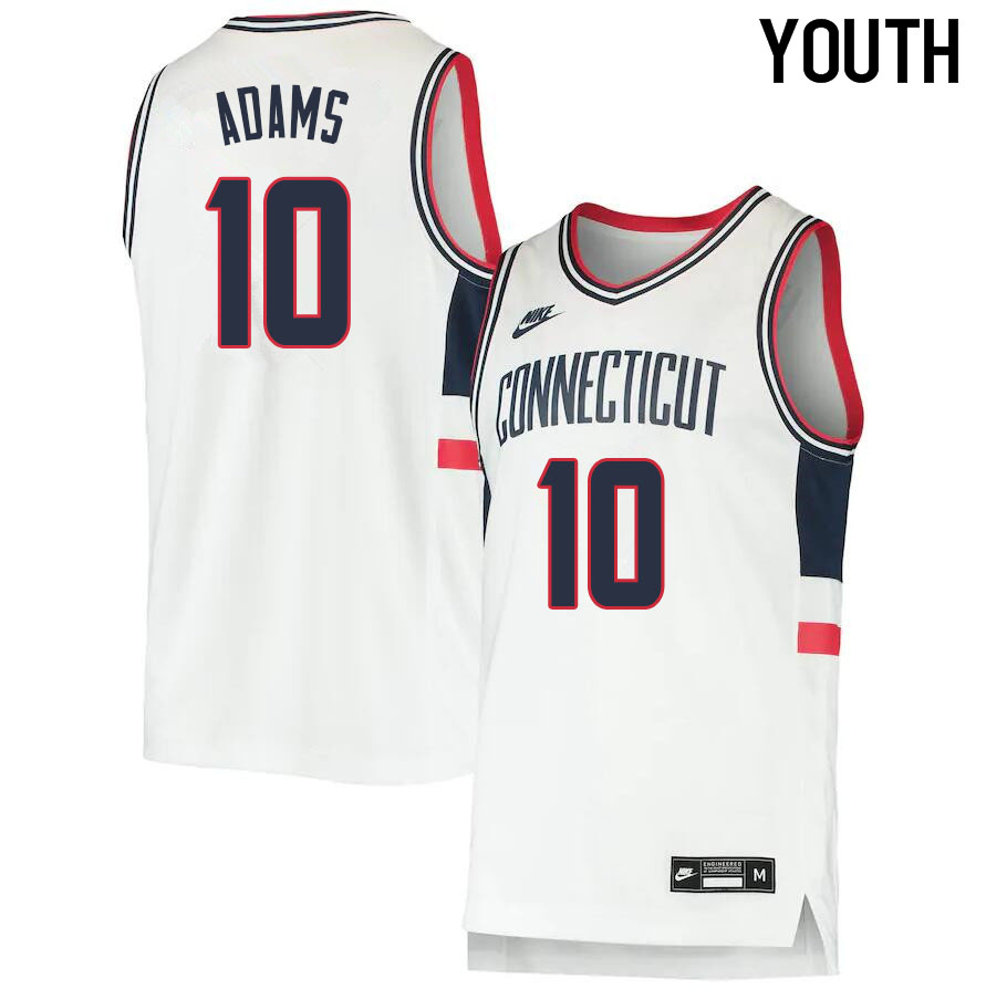 2021 Youth #10 Brendan Adams Uconn Huskies College Basketball Jerseys Sale-Throwback